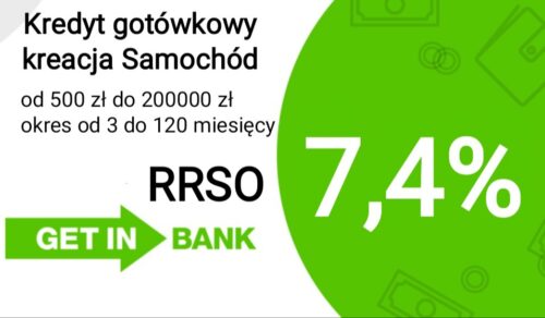 Getin Bank Kredyt Gotówkowy Kreacja "Samochód" RRSO 7,4
